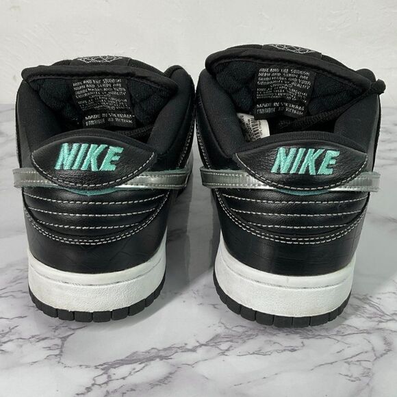 Nike Diamond Supply Co. x Dunk Low Pro SB Black Diamond 2018 7M 8.5W - Picture 6 of 12